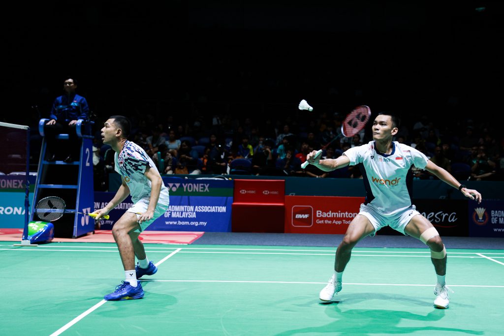 Fajar/Fikri Menang Dramatis atas Ganda Taiwan di Malaysia Open 2026. (Foto/PBSI)