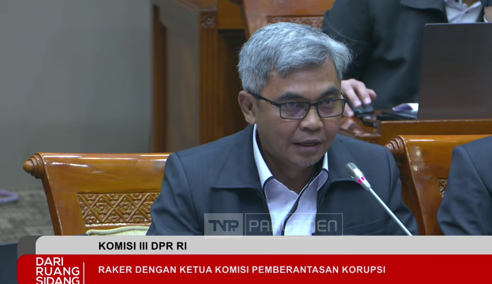 Ketua KPK Setyo Budiyanto di Gedung DPR. (Foto/YouTube DPR)