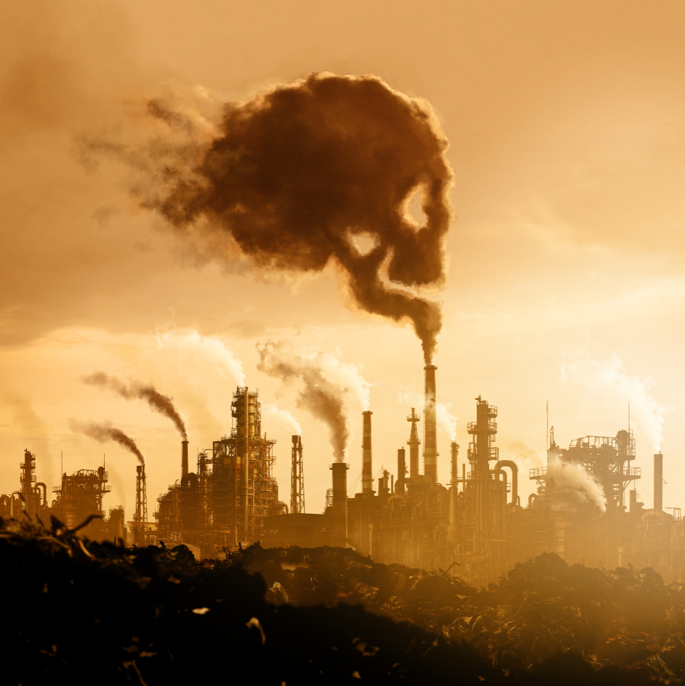 Ilustrasi emisi gas. (Foto/Freepik)