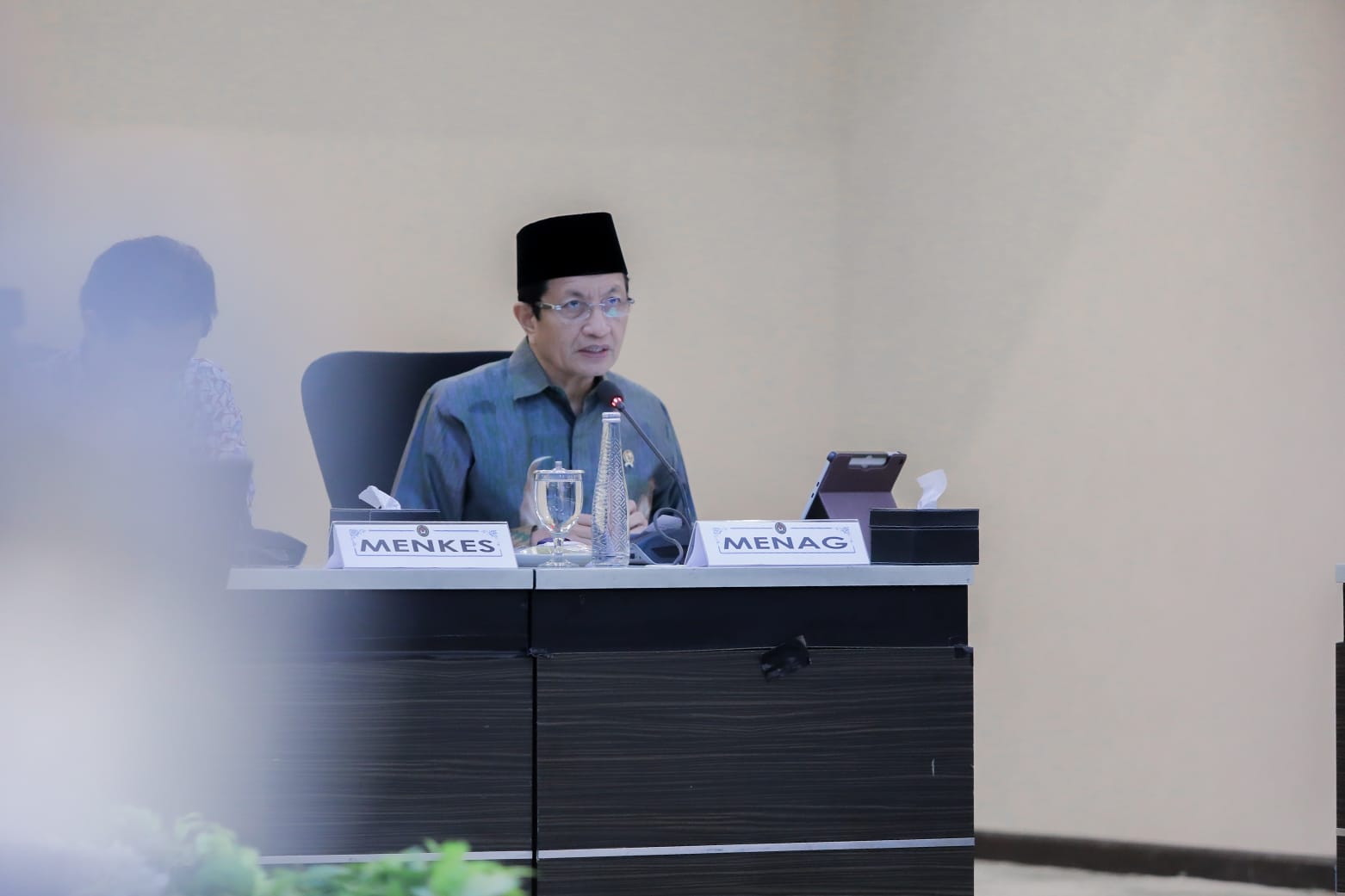 Menteri Agama Nasaruddin Umar dalam rapat koordinasi tingkat menteri. (Foto/Kemenag RI)