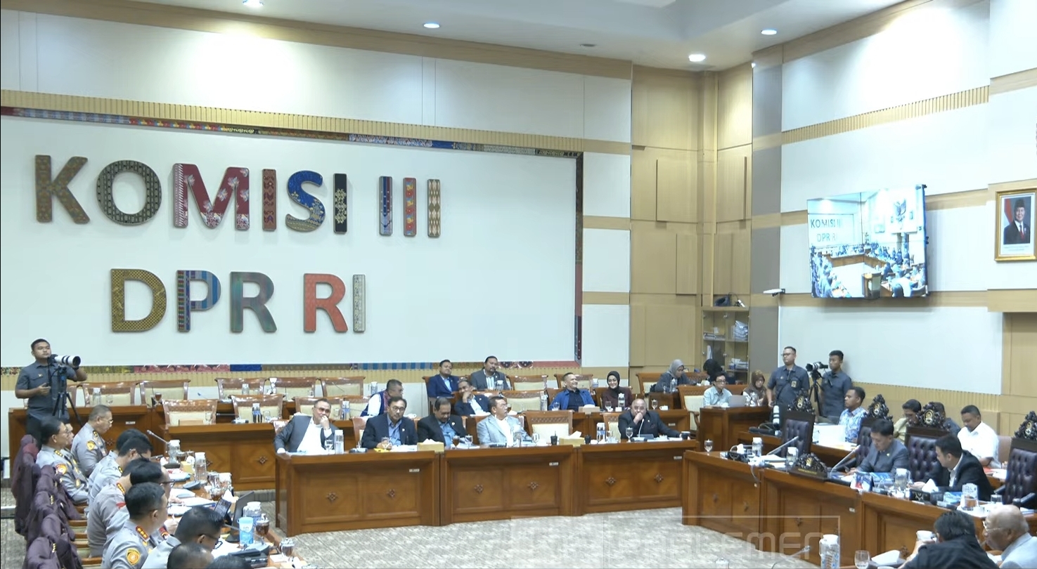 Rapat Kerja Komisi III DPR dengan Kapolri. (BeritaNasional/YouTube DPR)