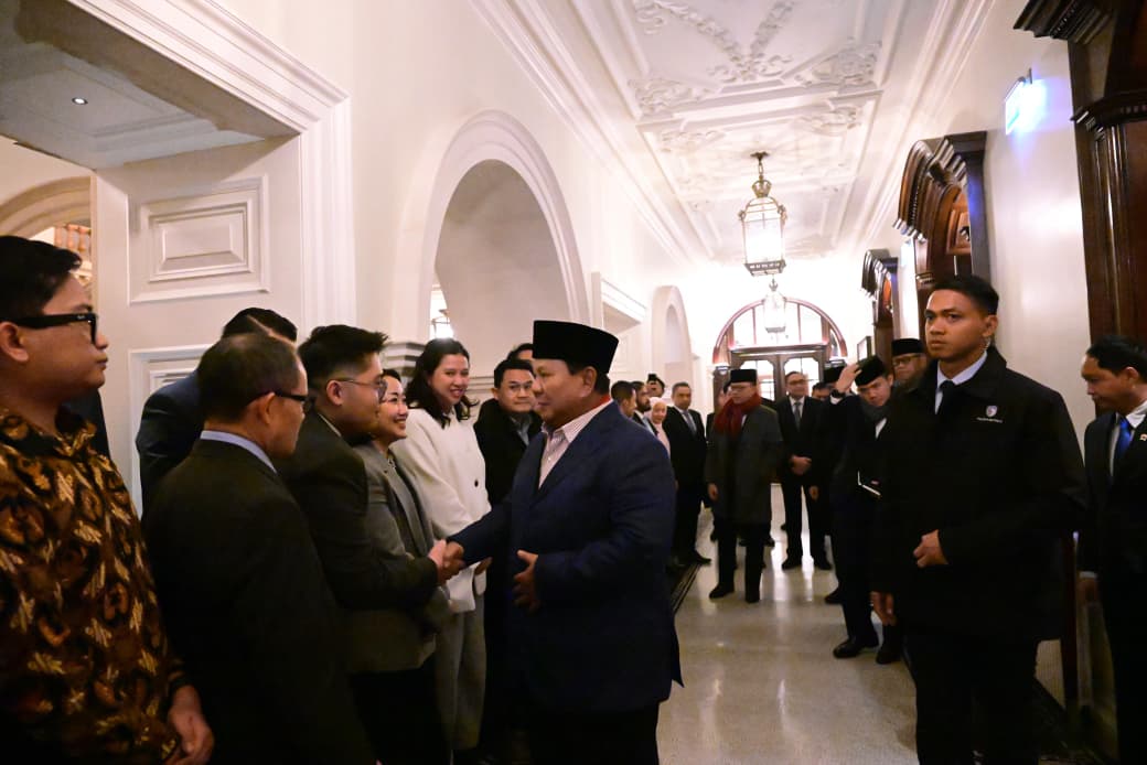 Presiden Prabowo Bangkitkan Semangat Pelajar Indonesia di Londo. (Foto/Biro Pers)