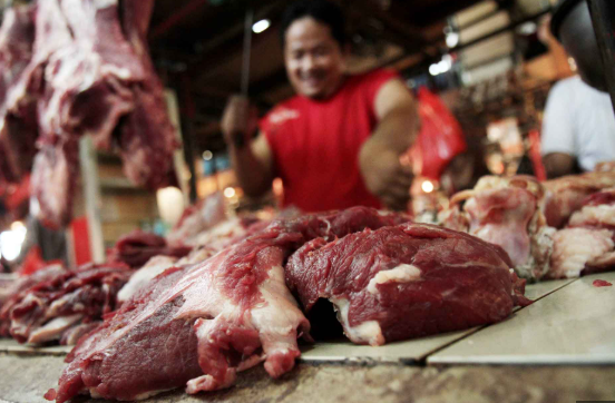 Pedagang daging di Jakarta (BeritaNasional/Oke Atmaja)