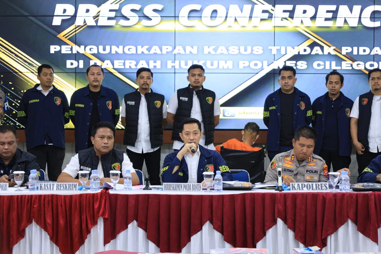 Polda Banten mengungkap motif pencuri bunuh anak politikus PKS di Cilegon, terlilit utang akibat investasi kripto. (BeritaNasional/Polda Banten)