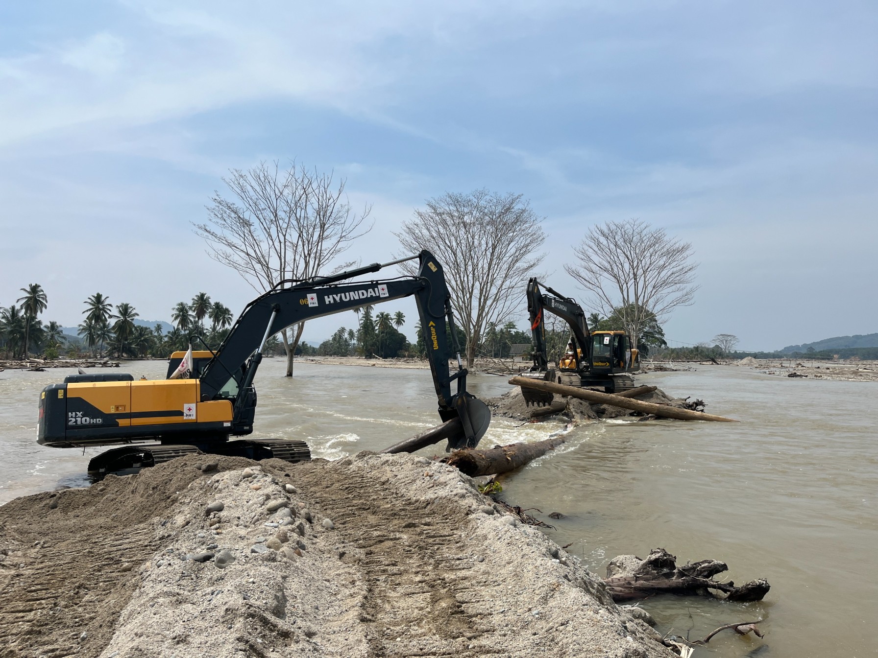 Normalisasi Sungai Batang Toru, Sumut. (BeritaNasional/BNPB)