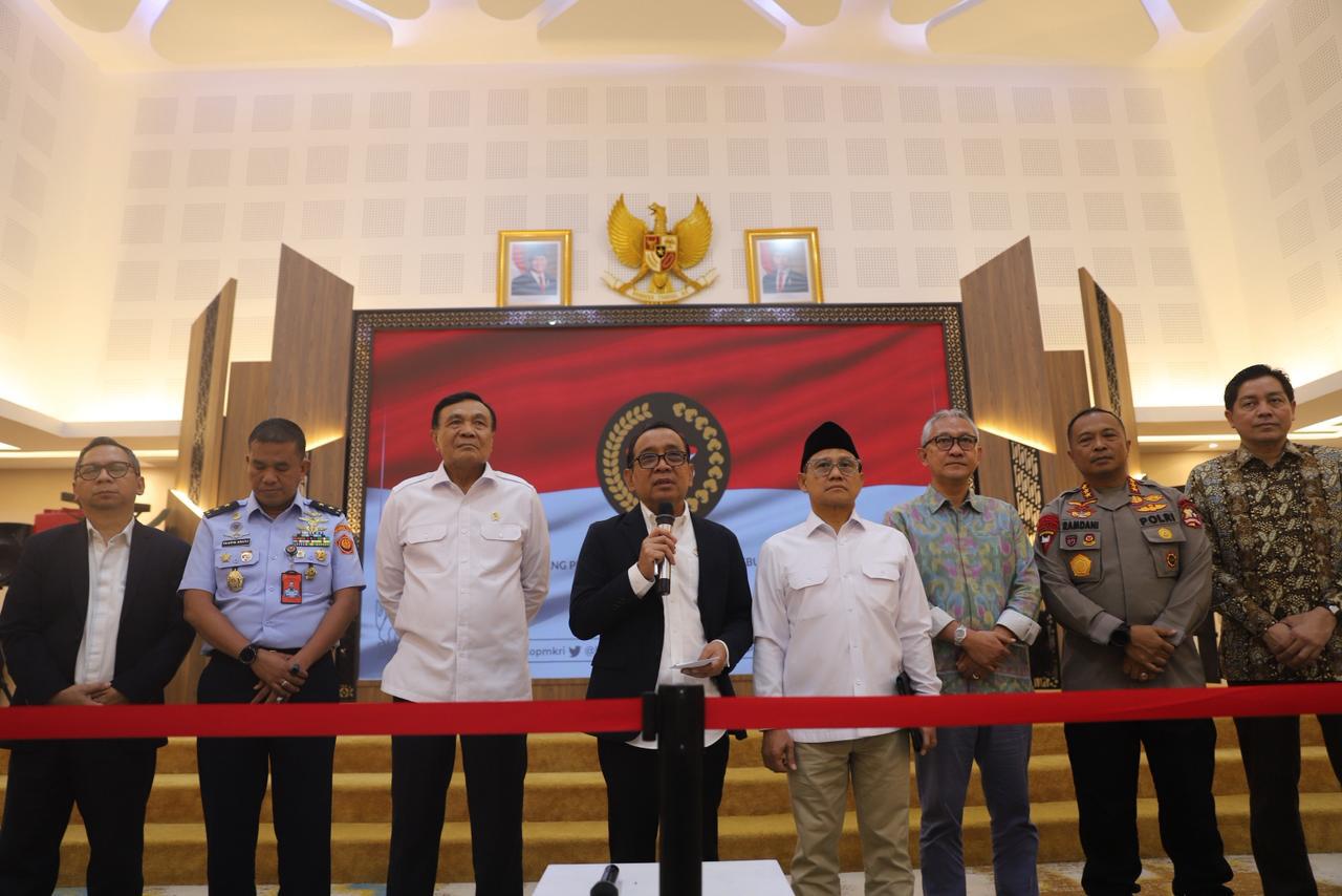 Rapat Koordinasi Tingkat Menteri Tim Pengarah Satuan Tugas (Satgas) Percepatan Rehabilitasi dan Rekonstruksi Pascabencana Alam. (Foto/Kemenko PMK)