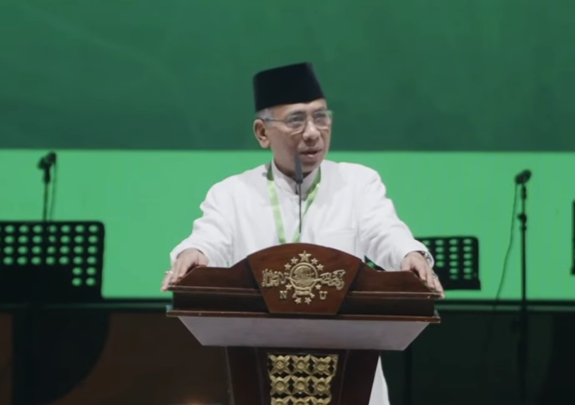 Ketua Umum Pengurus Besar Nahdlatul Ulama, Yahya Cholil Staquf. (Foto/tangkapan layar)