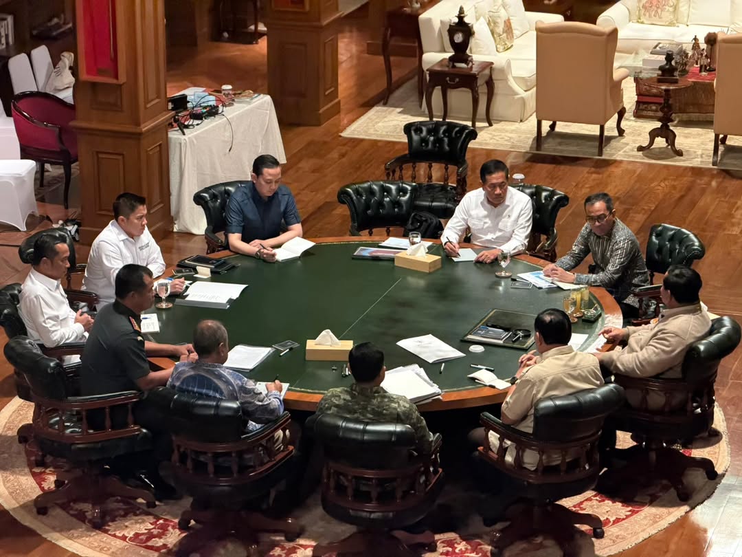 Prabowo Panggil Sejumlah Menteri di Hambalang. (Foto/Setkab)