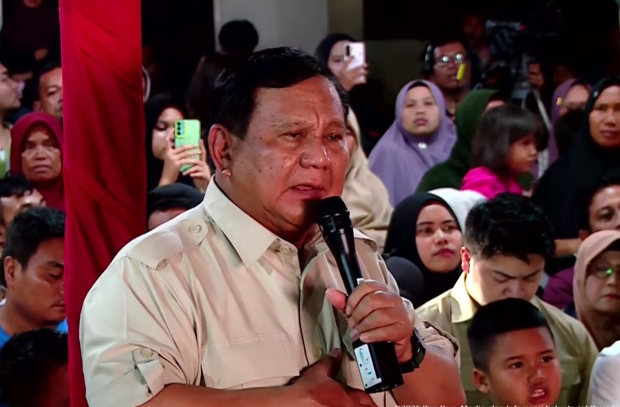 Presiden Prabowo Subianto di Tapsel, Sumut. (Foto/Setpres)