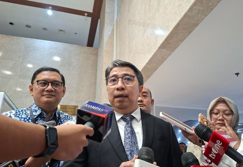 Solikin M Juhro selesai ikuti fit and proper test di DPR (Beritanasional/Lydia)