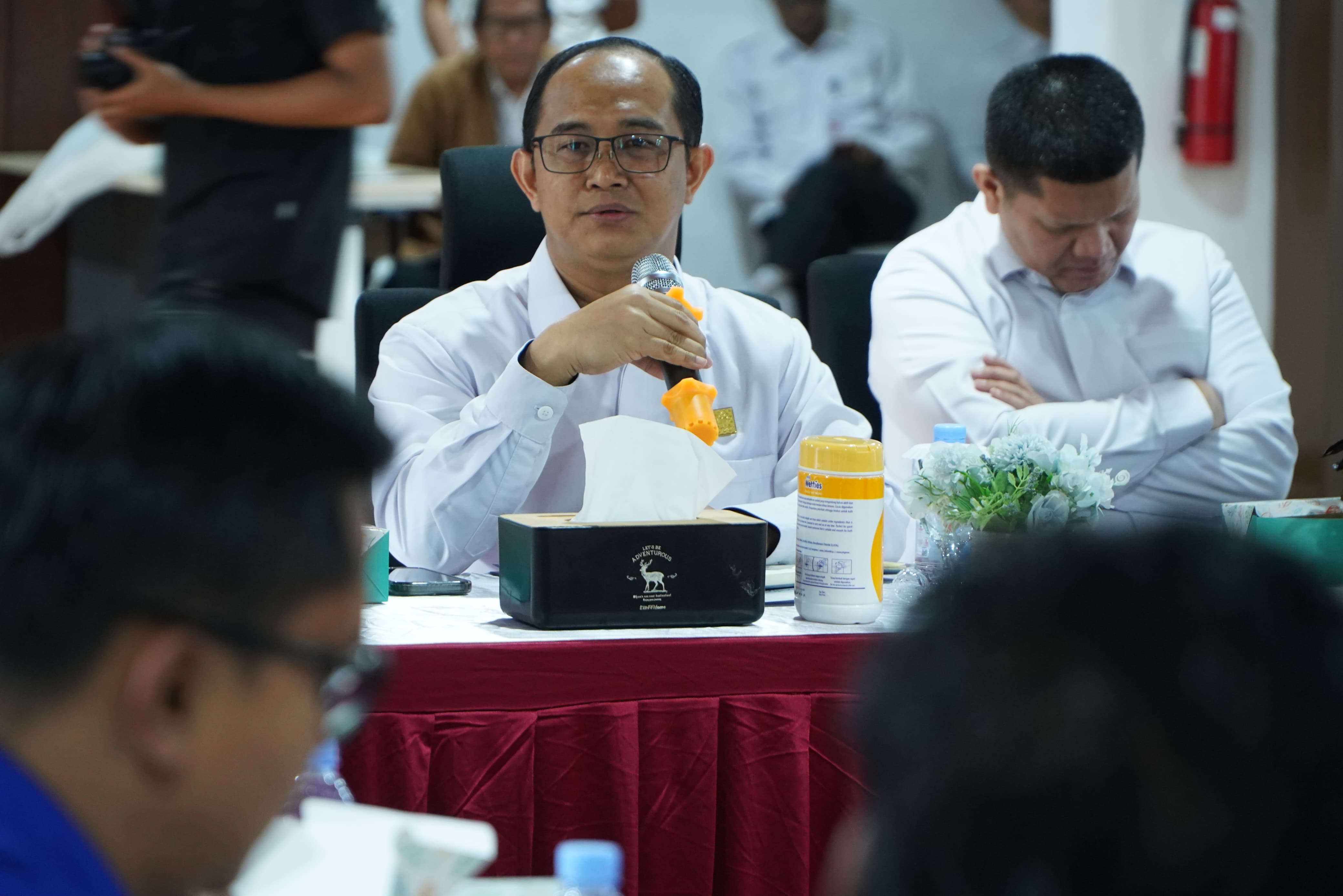 Direktur Jenderal Administrasi Hukum Umum (Dirjen AHU) Kementerian Hukum Widodo menerima perwakilan Serikat Pekerja PT Pabrik Kertas Indonesia (PAKERIN). (Foto/Dirjen AHU)