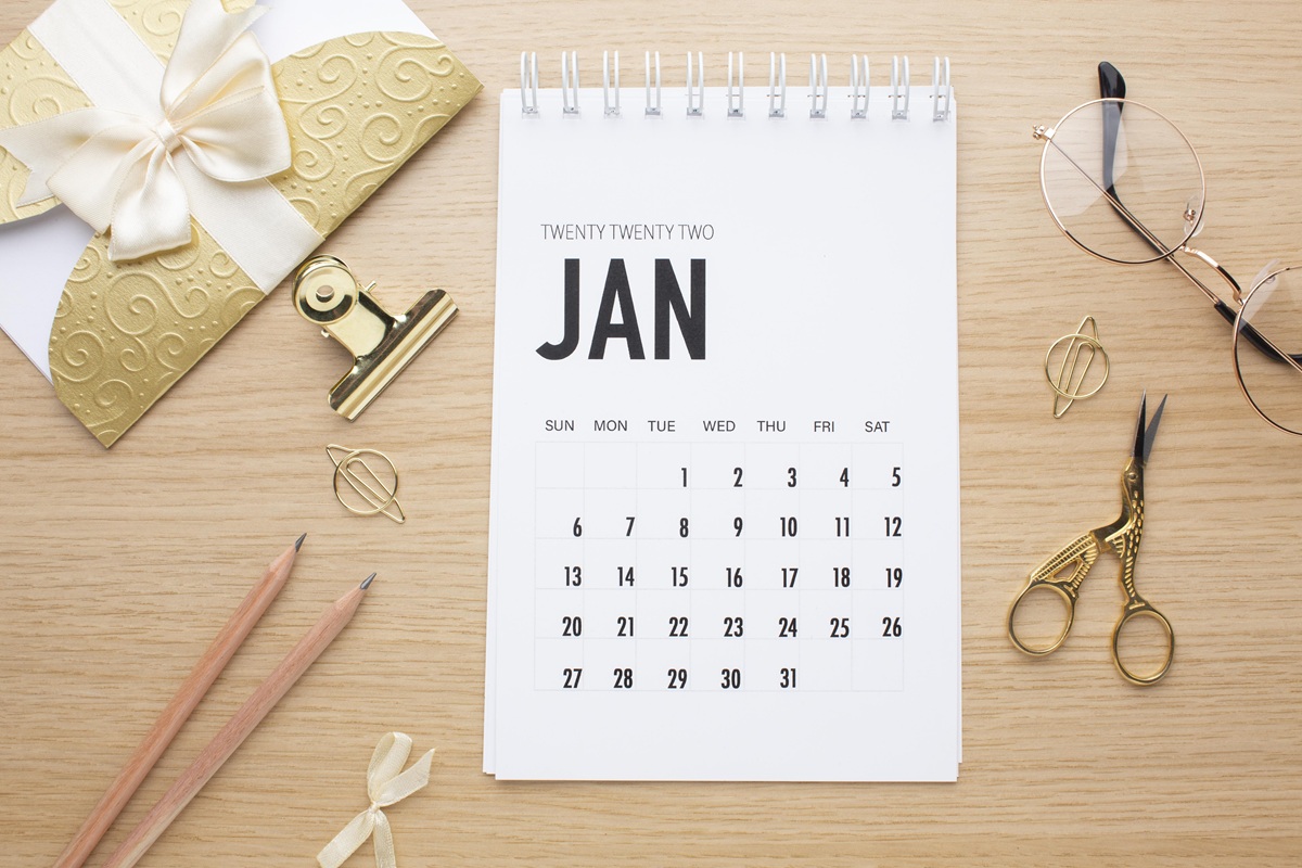 Ilustrasi kalender bulan Januari. (Foto/freepik)