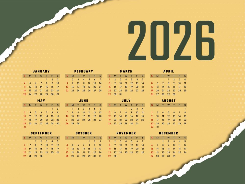 Ilustrasi kalender 2026. (Foto/Freepik)