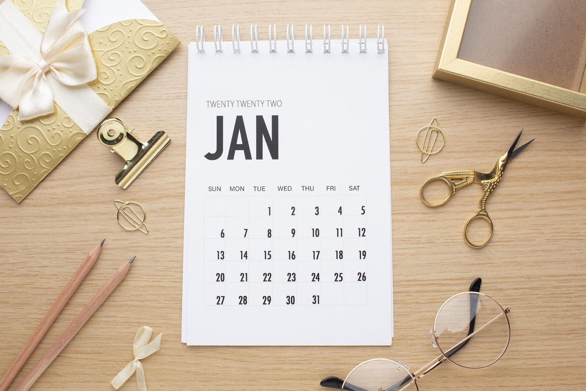 Ilustrasi kalender bulan Januari. (Foto/Freepik)