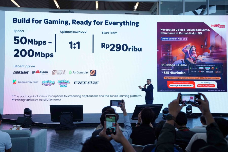 Telkomsel dan Nuon resmi hadirkan IndiHome Gamer dengan speed simetris 1:1. (Foto/doc. Tsel)
