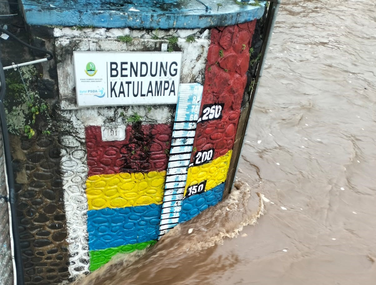 Volume air di Bendungan Katulampa. (Foto/Istimewa)