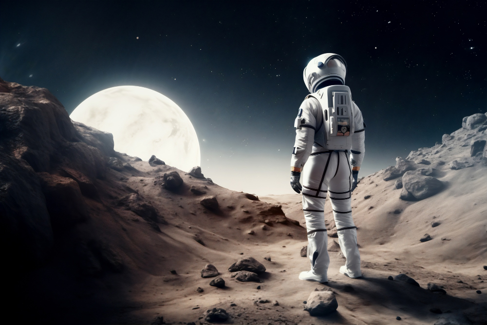 Ilustrasi Astronaut dalam misi ke bulan. (Foto/Freepik)