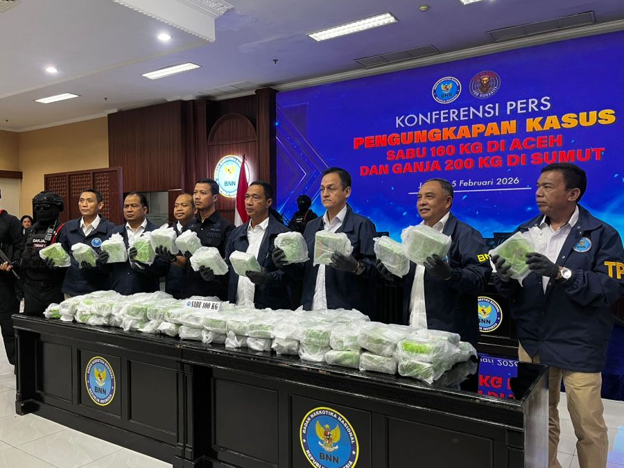 BNN gagalkan penyelundupan 360 Kg narkoba jaringan Aceh. (BeritaNasional/Bachtiarudin Alam)