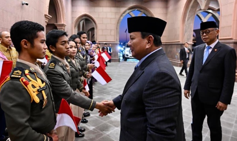 Presiden Prabowo disambut diaspora di UEA (Foto/Setpres)
