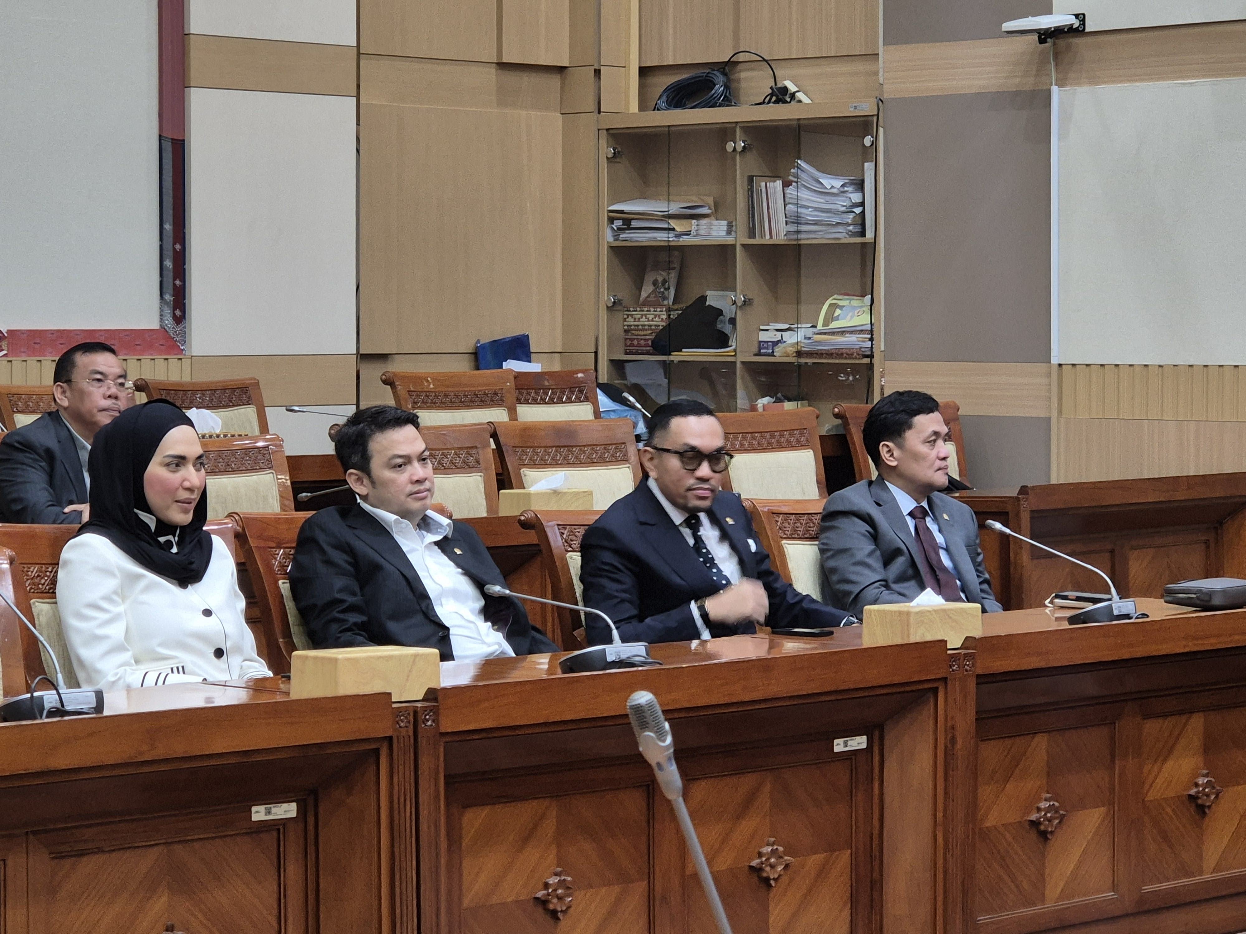Anggota DPR Fraksi NasDem Ahmad Sahroni saat kembali dilantik sebagai pimpinan Komisi III DPR. (Foto/Istimewa)