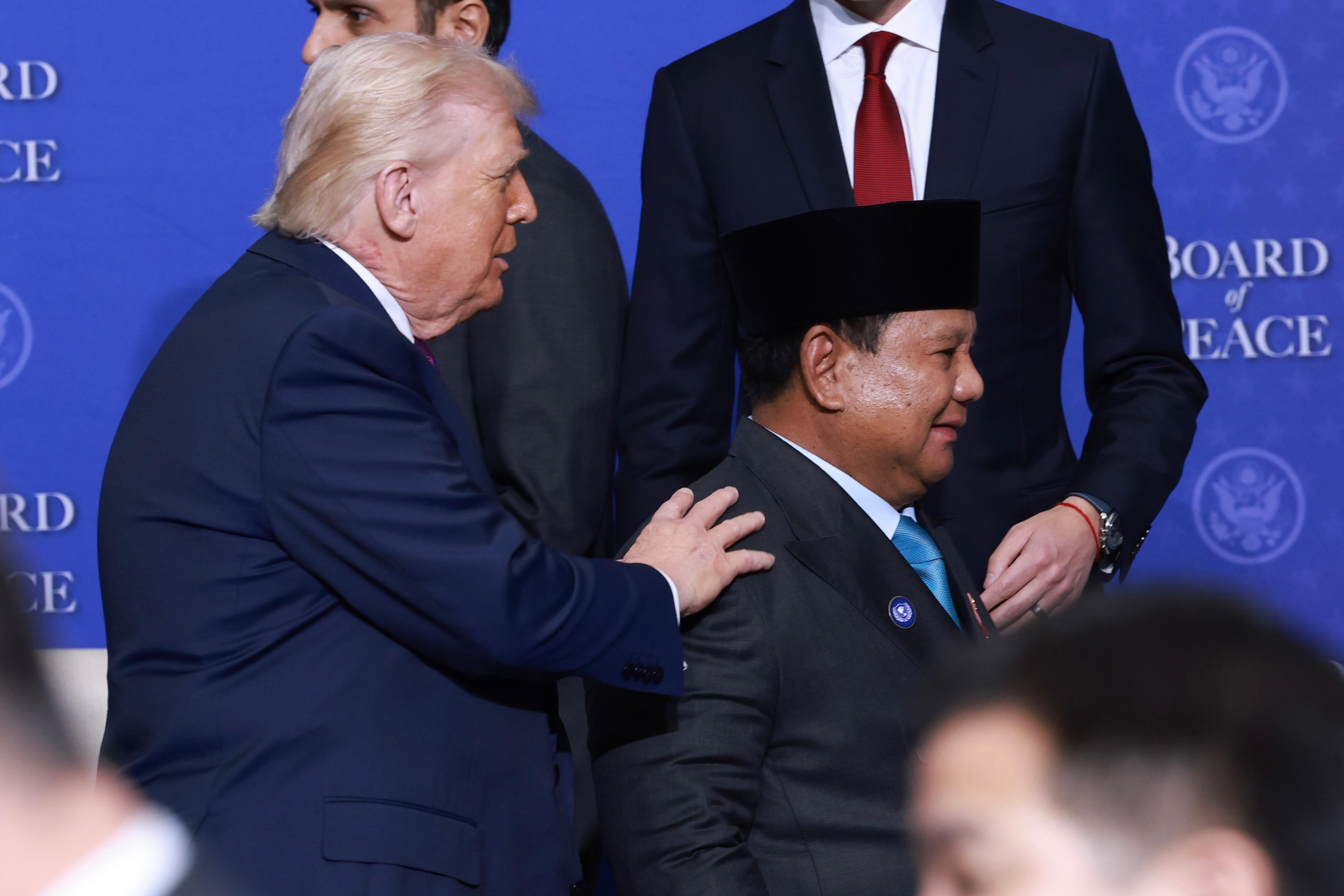 Presiden Amerika Serikat Trump dalam pertemuan perdana Board of Peace. (Foto/Tim Media Presiden Prabowo).
