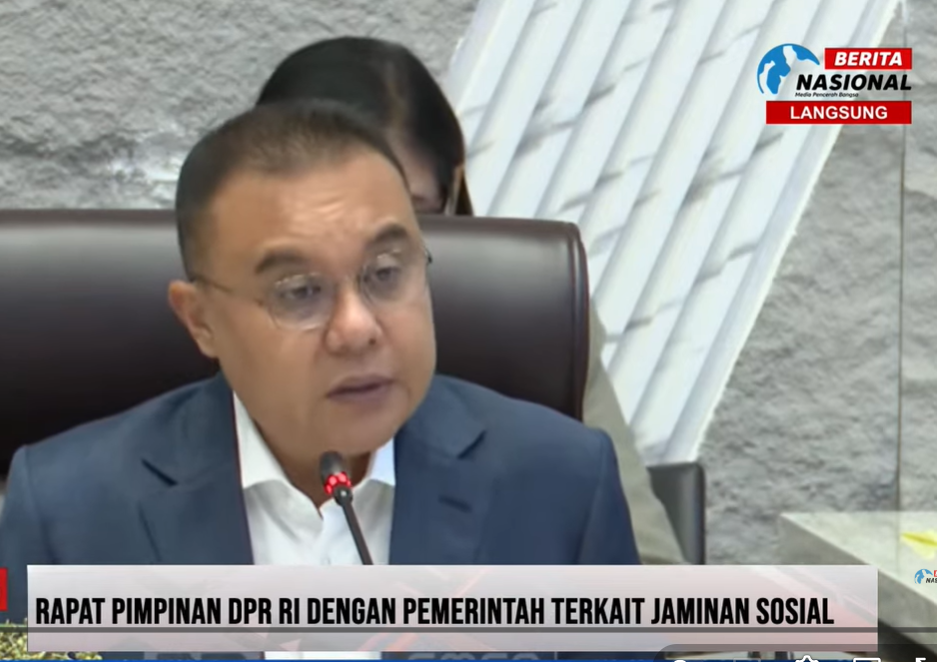 Wakil Ketua DPR Sufmi Dasco Ahmad pimpin rapat konsultasi dinamika penonaktifan BPJS PBI. (BeritaNasional/BeritaNasional TV)