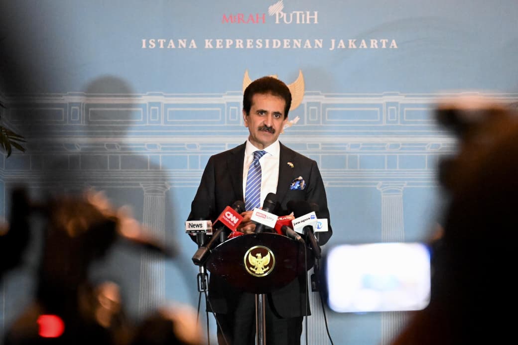 Dubes Republik Islam Pakistan untuk RI Zahid Hafeez Chaudhri di Istana Merdeka, Jakarta, Kamis (12/2/2026). (BeritaNasional/BPMI Setpres)