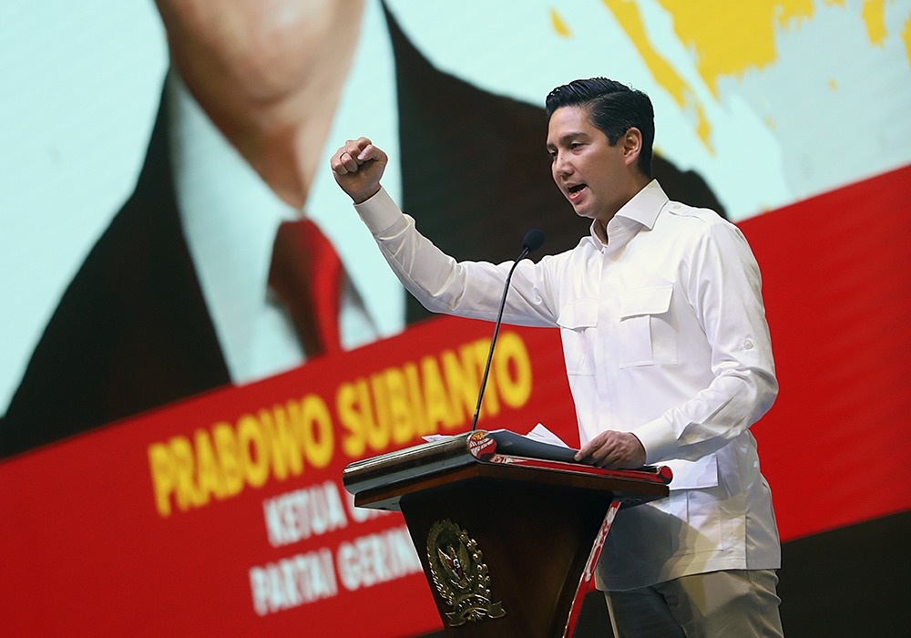 Ketua Fraksi Partai Gerindra DPR RI Budisatrio Djiwandono. (BeritaNasional/Elvis Sendouw)