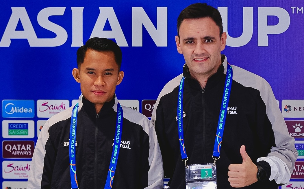 Kapten Timnas Futsal Indonesia M.Iqbal (kiri) dan pelatih Hector Souto. (Foto/Instagram Timnas Indonesia)