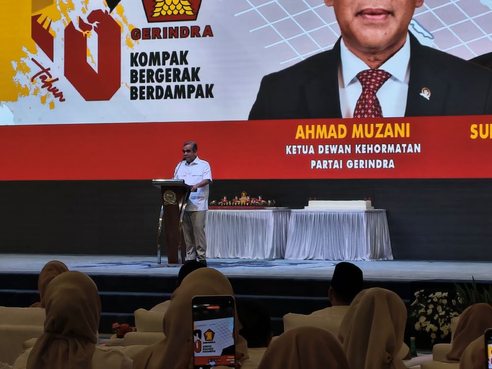 Ketua Dewan Kehormatan Partai Gerindra Ahmad Muzani. (BeritaNasional/Ahda)
