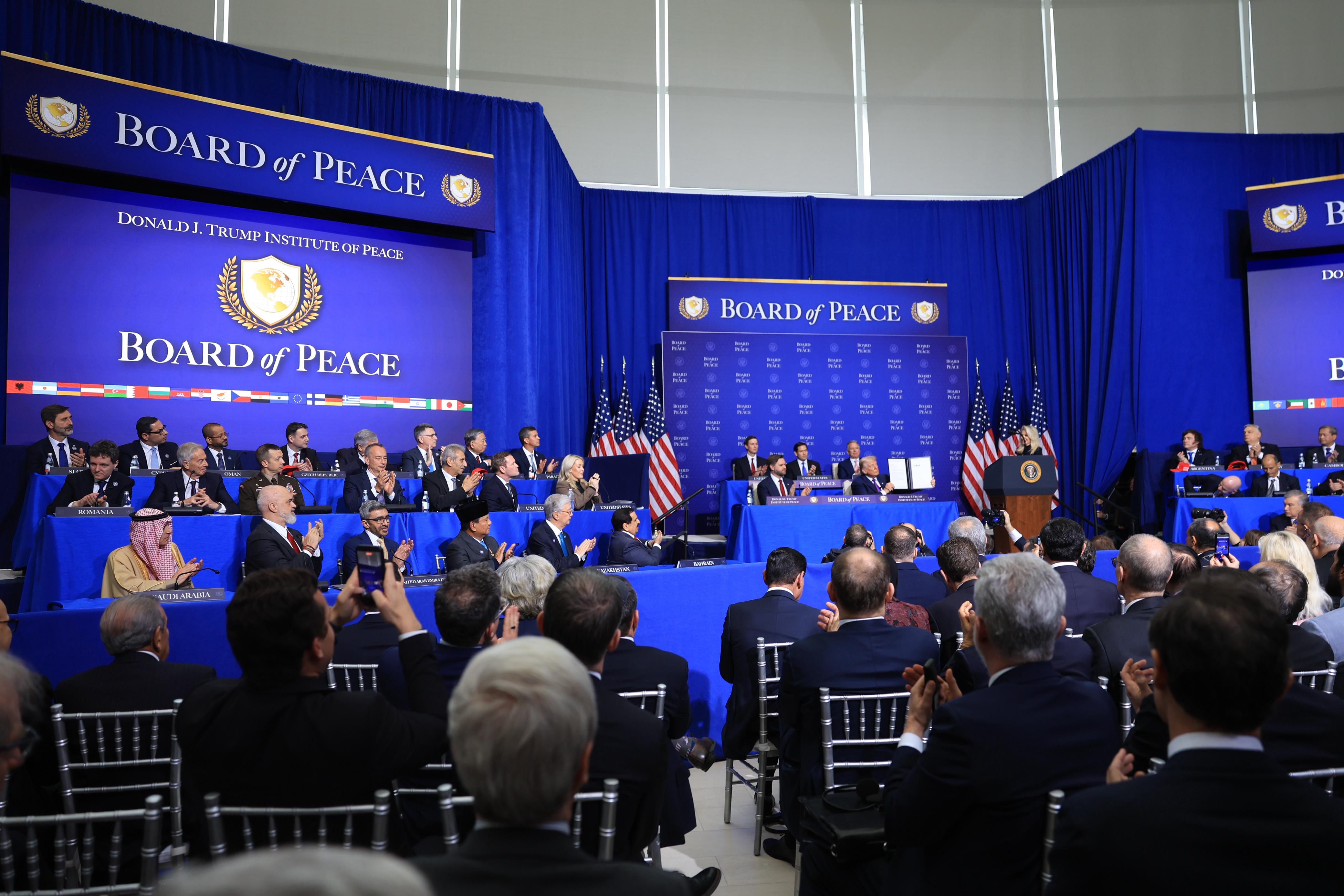 Pertemuan perdana Board of Peace (BoP) di Washington DC. (Foto/Tim Media Presiden Prabowo)