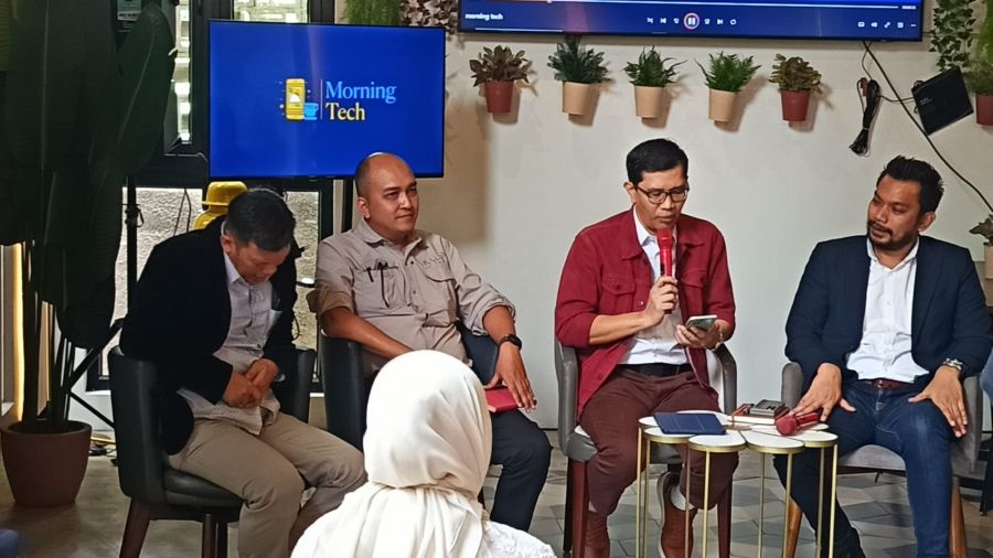 Diskusi Morning Tech, di Jakarta Selatan, Kamis (12/2/2026). (BeritaNasional/Iman)