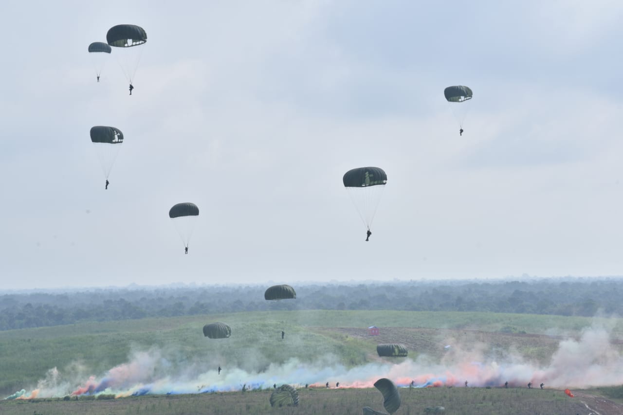 Latihan Brigade Parako 1 Pasgat, Skenario Tempur Lengkap Diuji. (Foto/istimewa)