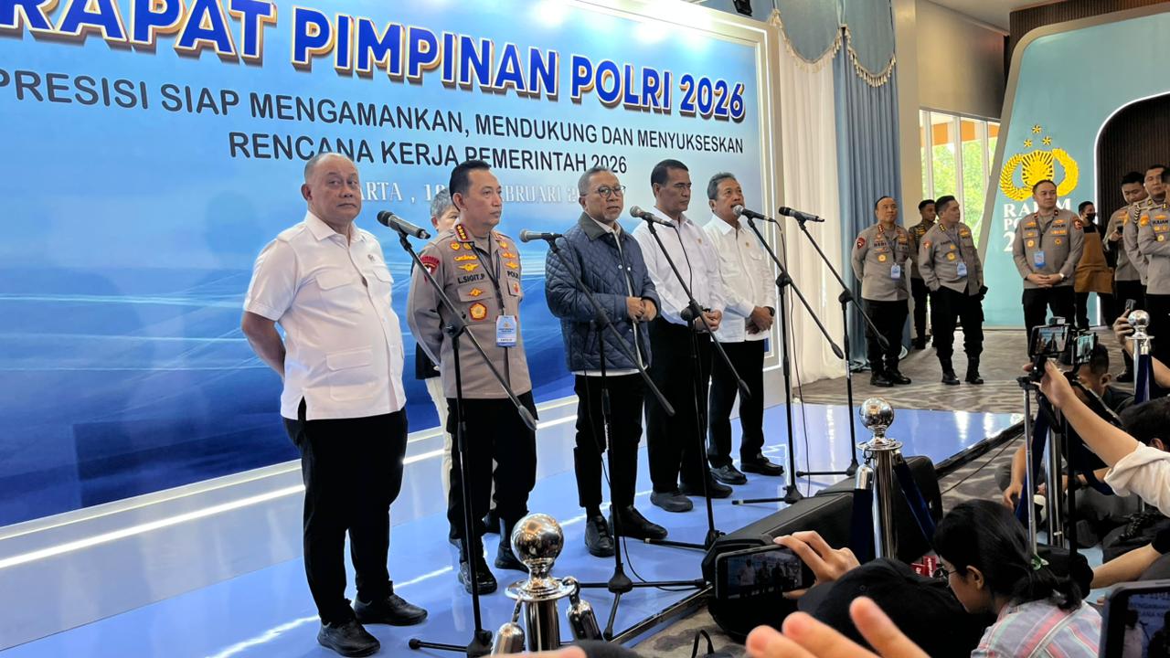 Kapolri Jenderal Polisi Listyo Sigit Prabowo saat memberikan keterangan. (BeritaNasional/Bachtiarudin)