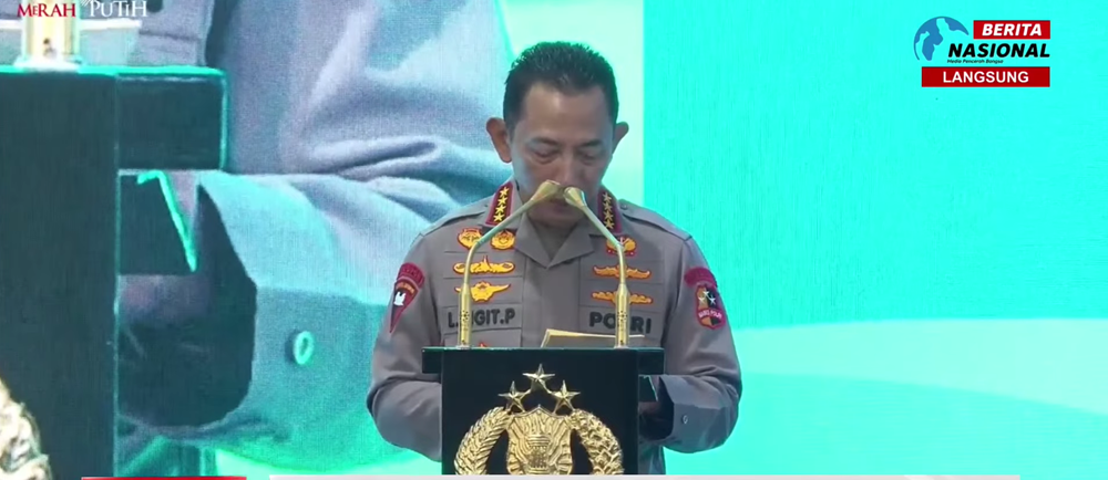 Kapolri Jenderal Listyo Sigit saat peresmian SPPG Polri di Palmerah, Jakarta Barat. (BeritaNasional TV)