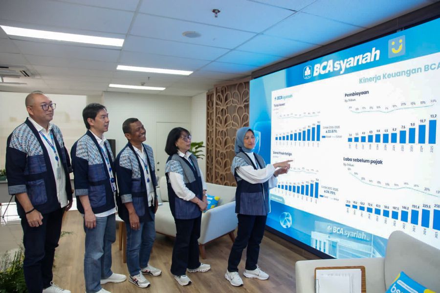 paparan Media Update Kinerja Keuangan 2025 bertajuk Innovate and Resilience di Jakarta, Selasa (10/2/2026). (Foto/doc. BCA Syariah)