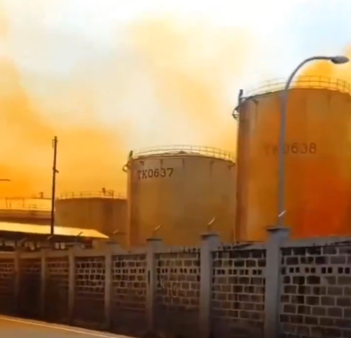 Kebocoran gas PT Vopak Terminal Merak, Cilegon, Banten, Sabtu (31/1/2026). (Foto/Istimewa)
