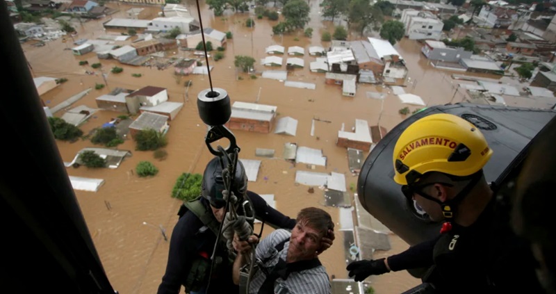 Ilustrasi banjir di Brasil (Foto/CNN world)