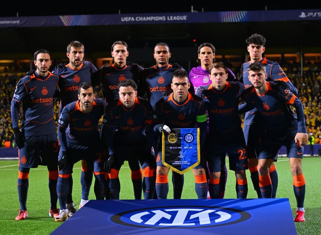 Skuad Inter Milan saat menghadapi Bodo/Glimt di babak Playoff Liga Champions. (Foto/Instagrram Inter Milan)