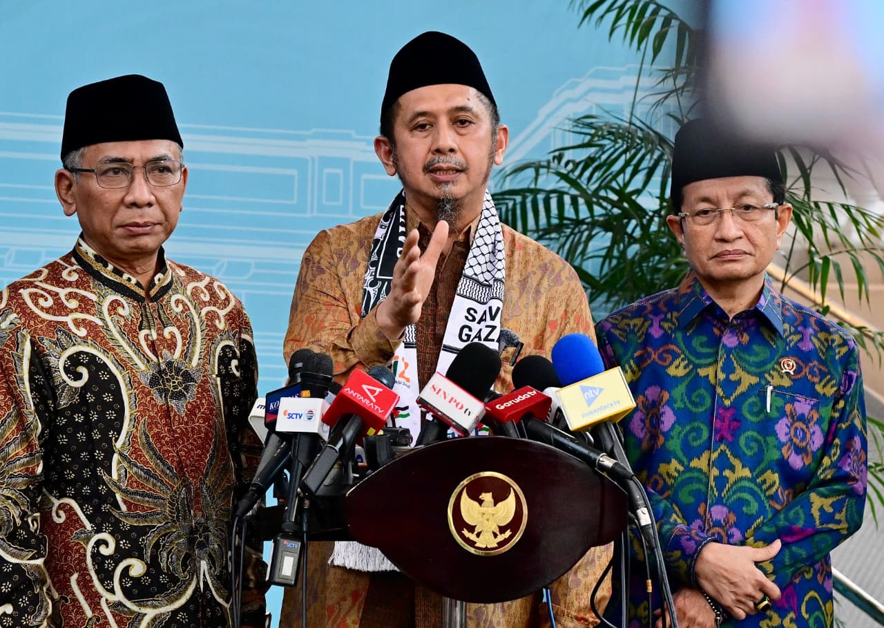 Para tokoh agama memberikan apresiasi atas komitmen Presiden Prabowo tentang kemerdekaan Palestina. (Foto/BPMI)