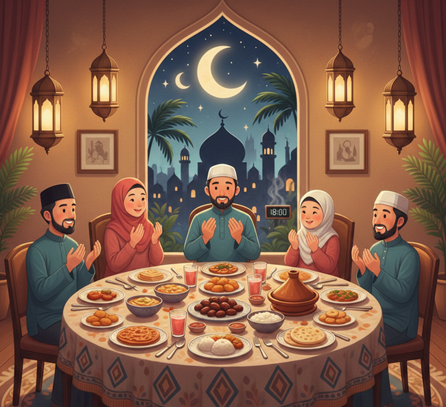 Ilustrasi bulan suci ramadan. (Foto/AI)
