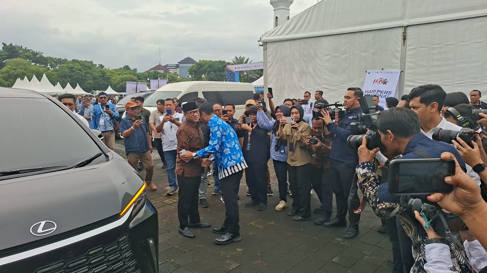 Mendes PDT Yandri Susanto hadiri HPN 2026. (BeritaNasional/Lydia)