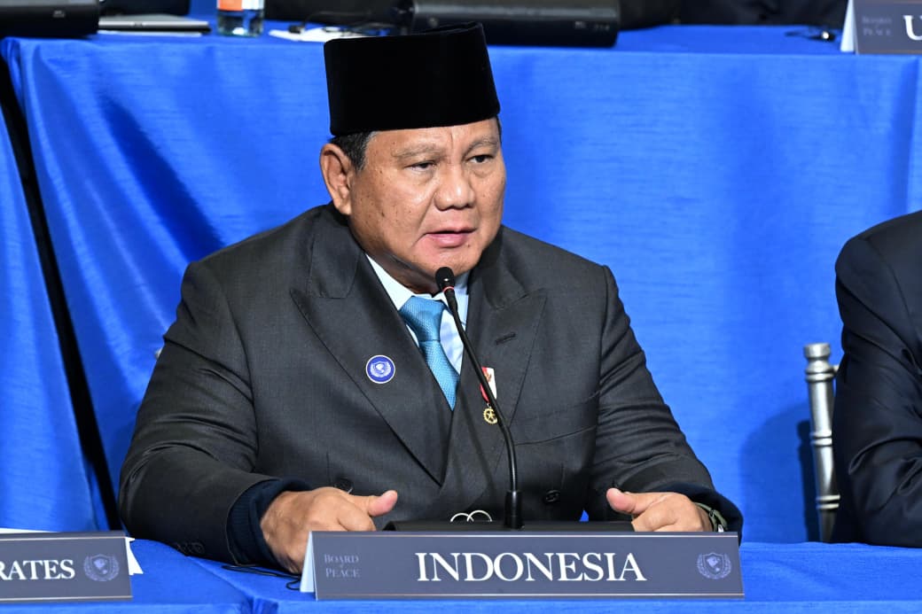 Presiden Prabowo Subianto menghadiri inagural meeting BOP. (Foto/BPMI)