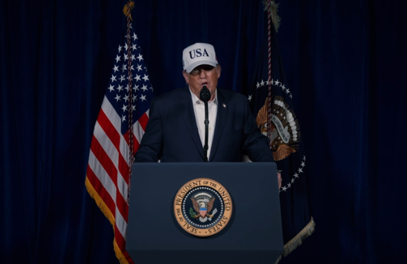 Presiden AS Donald Trump dalam keterangan resminya di Truth Social. (Foto/Truth Social Trump)
