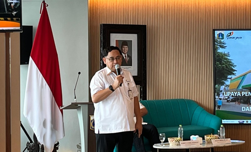 Direktur Utama Perumda Pasar Jaya Agus Himawan (Beritanasional/Lydia)