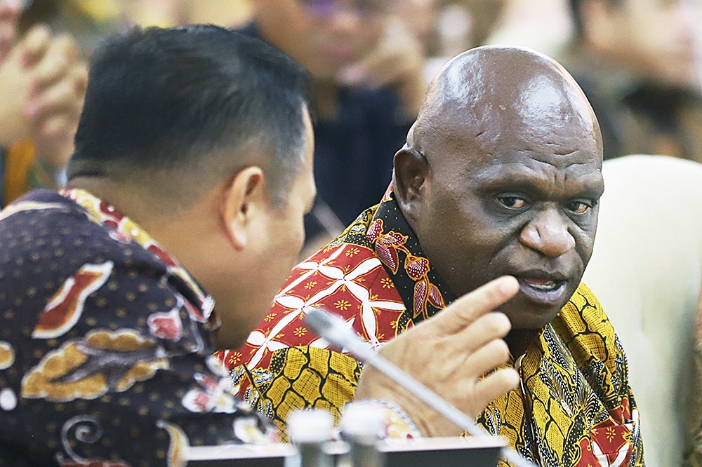 Menteri HAM Natalius Pigai. (BeritaNasional/Elvis Sendouw)