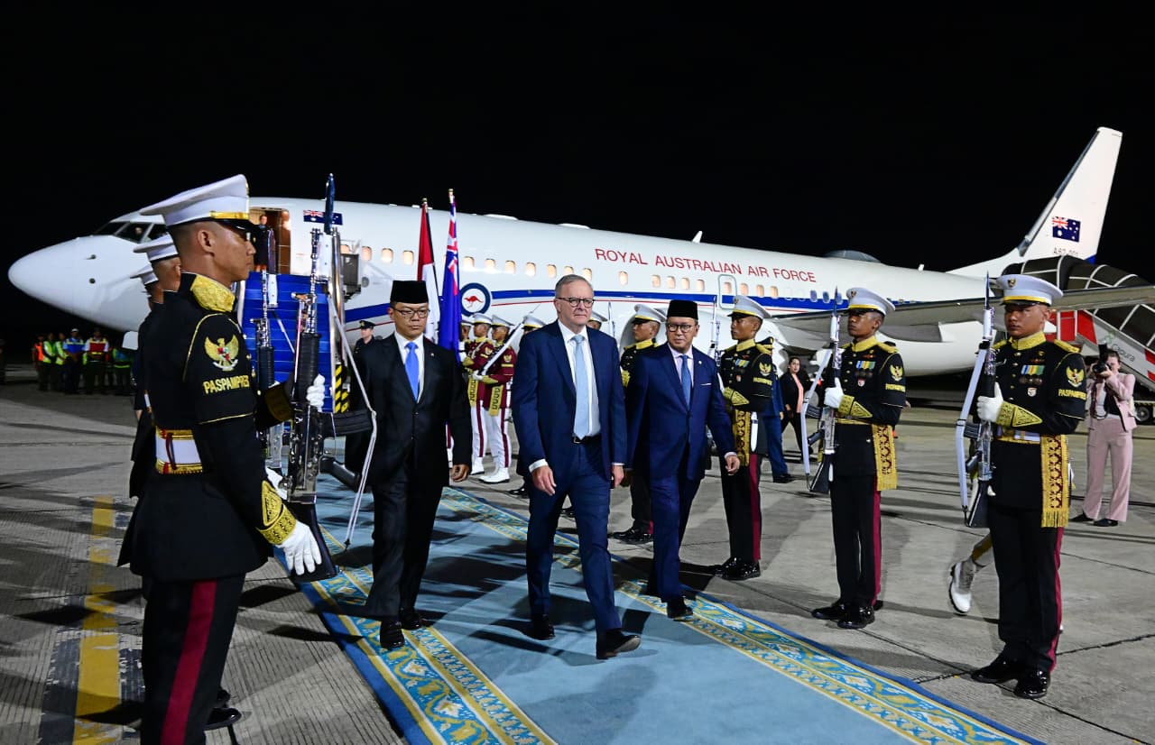 Perdana Menteri (PM) Australia Anthony Albanese tiba di Jakarta pada Kamis (5/2/2026). (BeritaNasional/BPMI Setpres)