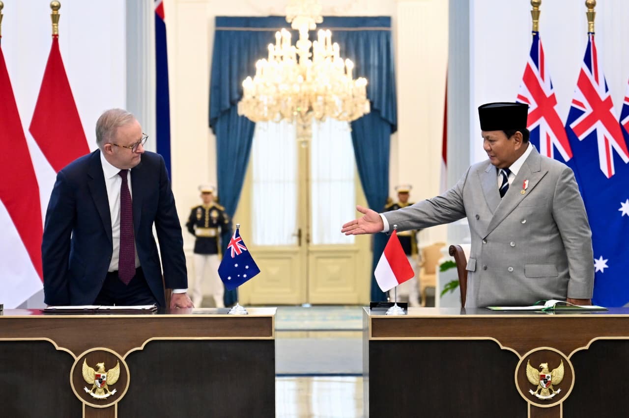Perdana Menteri Australia, Anthony Albanese saat bertemu Presiden Prabowo Subianto. (Foto/Setpres BPMI)