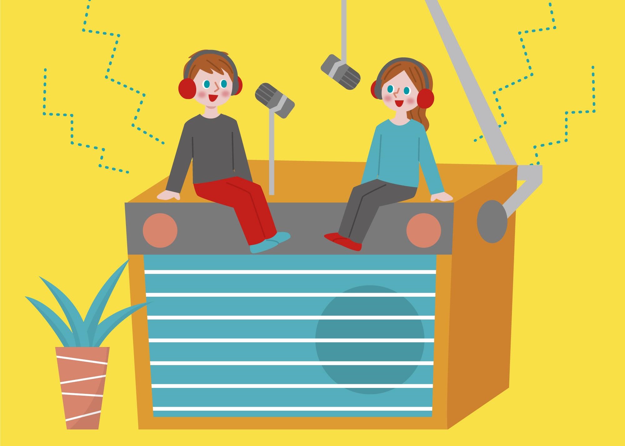 Ilustrasi radio dan podcast. (Foto/Freepik)
