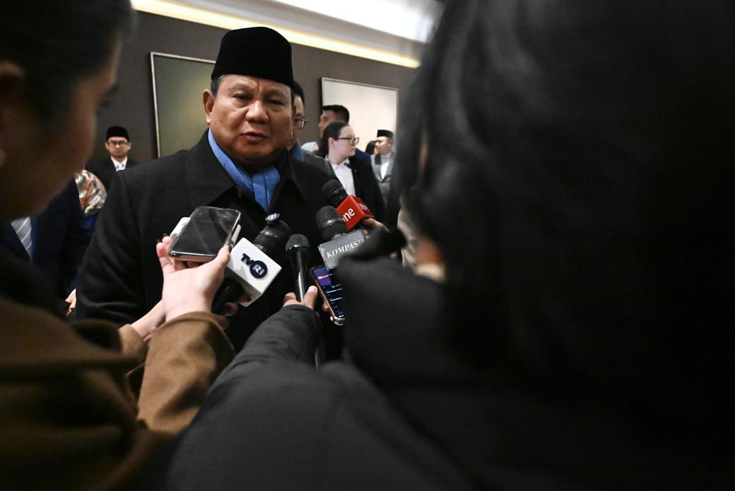 Presiden Prabowo Subianto memberikan keterangan mepada pers (BeritaNasional/Setpres)